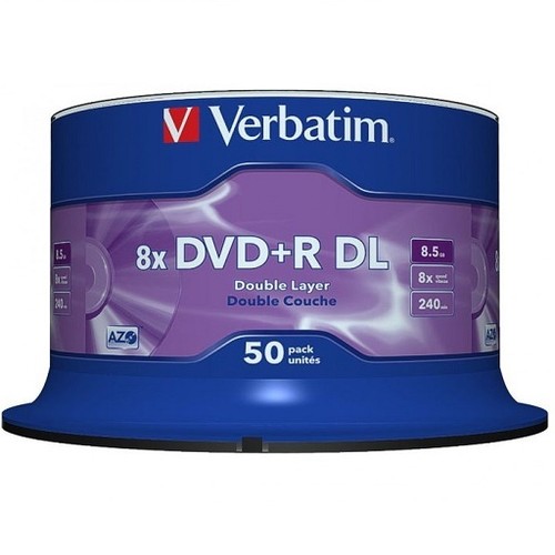 100 dvd verbatim 8x dual - dvd, +r